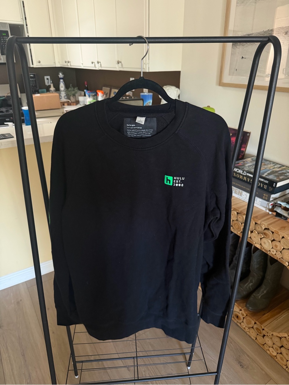 AS Colour Supply Hulu Employee Corporate Merch Black Crewneck Large